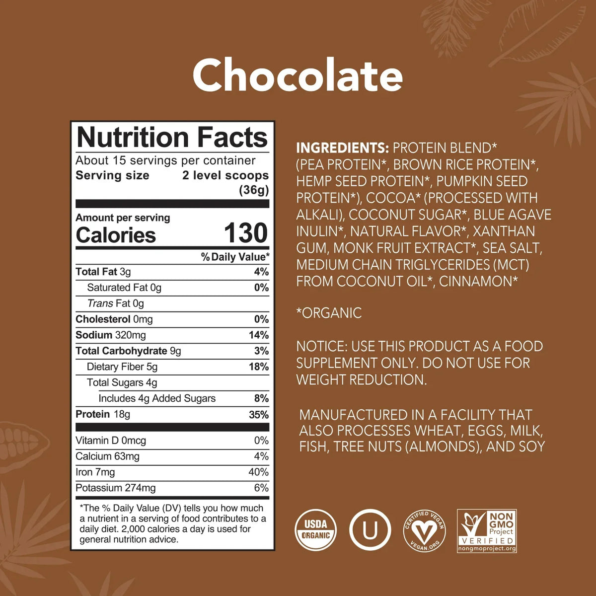 Chocolate - Protein Powder - Plant-Based Fuel for Busy Days V1
