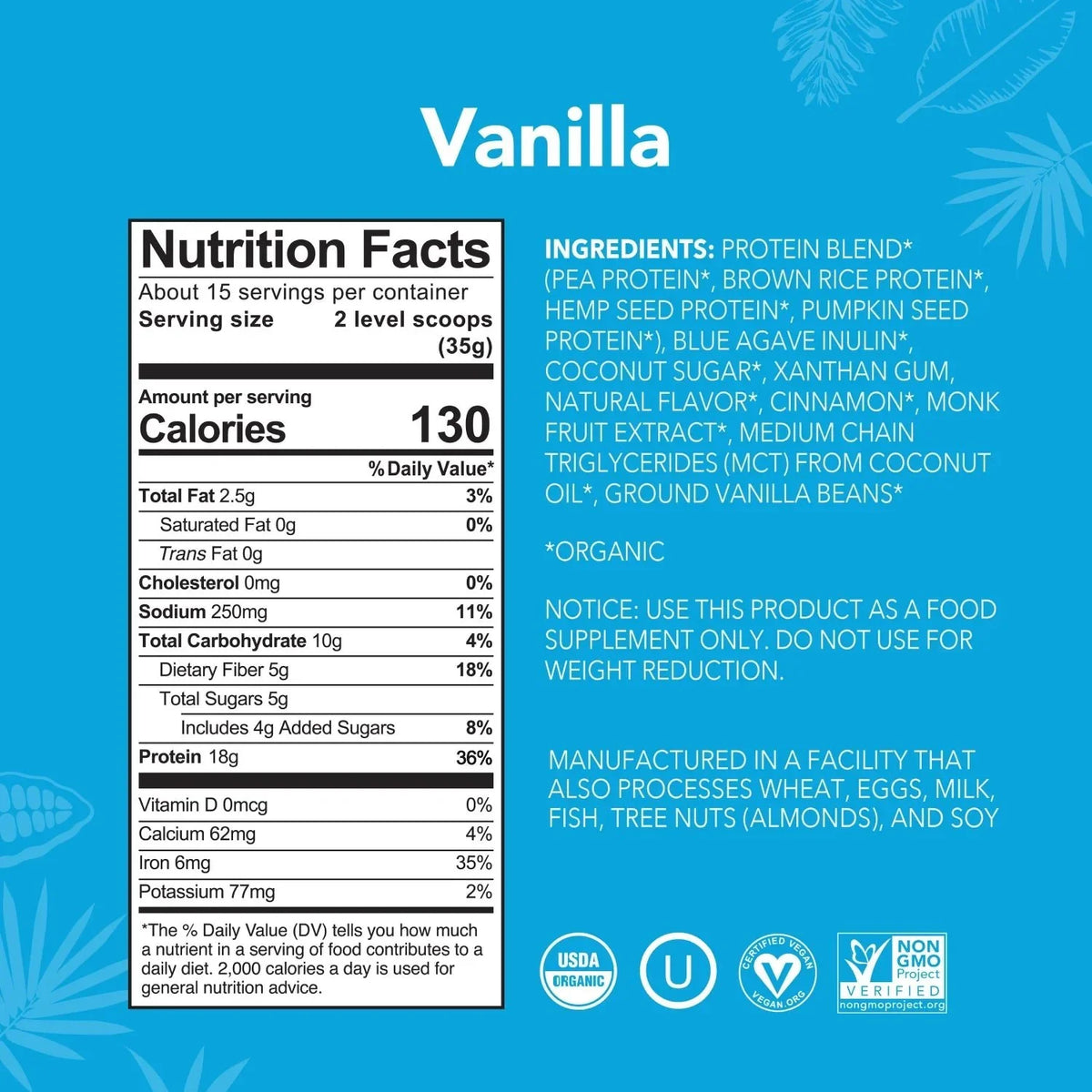 Vanilla - Protein Powder - Plant-Based Fuel for Busy Days A7