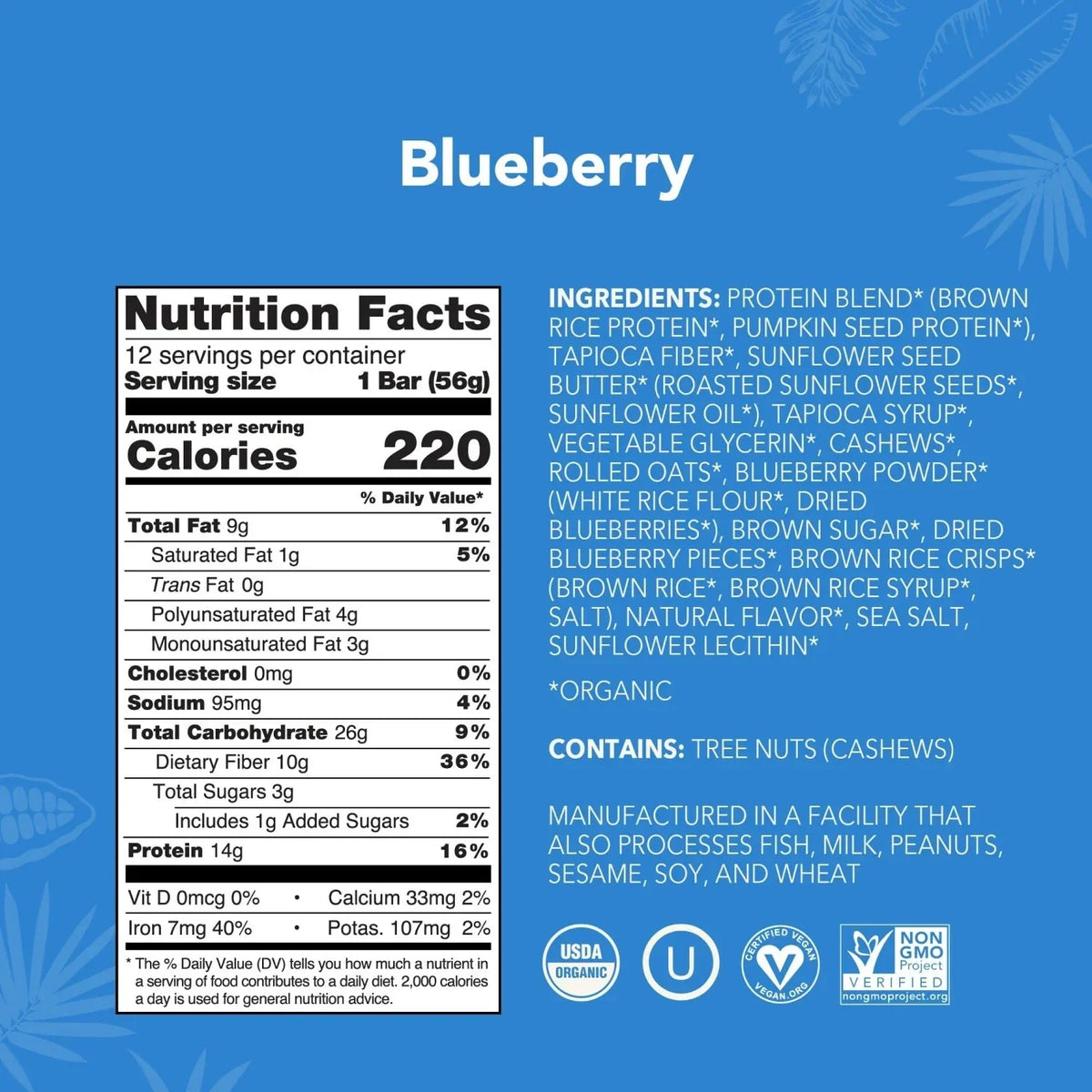 Blueberry - Protein Bars - Feel-Good Fuel for Any Routine Y9