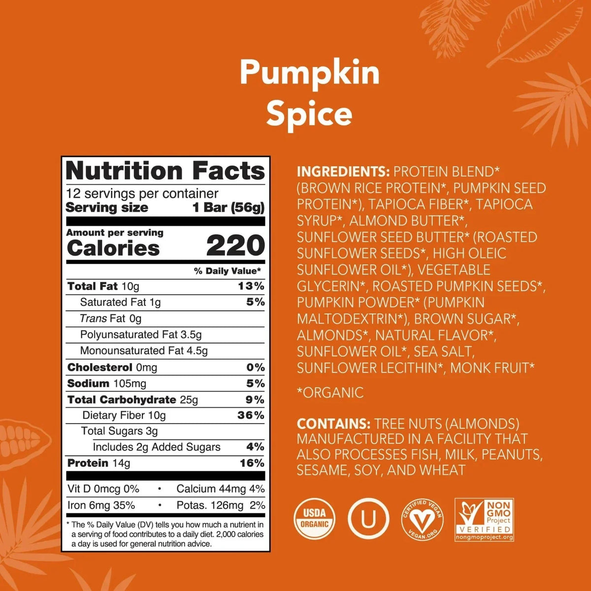 Pumpkin Spice - Protein Bars - Protein-Packed and Ready to Go T8