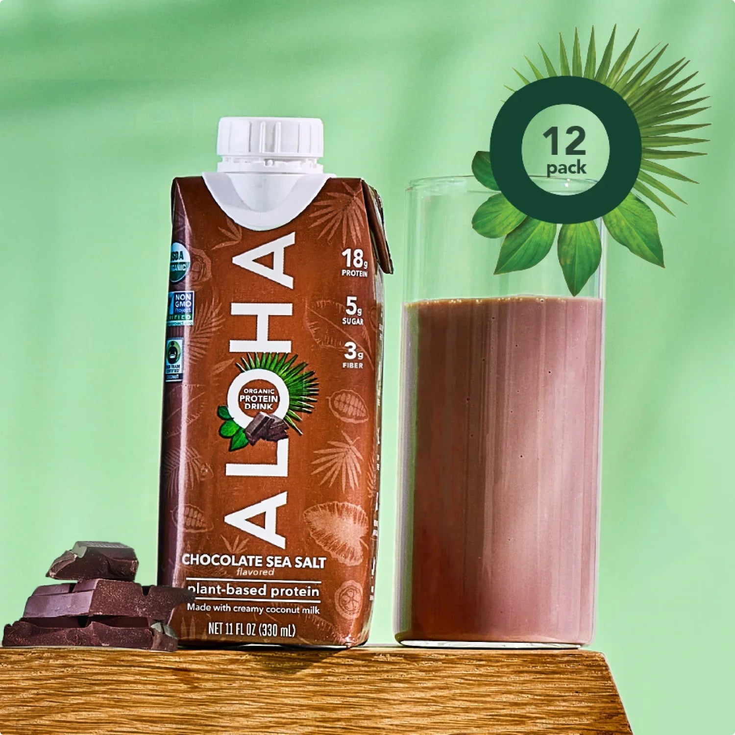 Chocolate Sea Salt Drinks - 4-Pack - Plant-Based Fuel for Busy Days