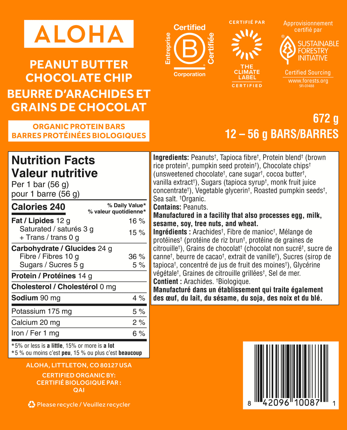 Peanut Butter Chocolate Chip - Protein Bars (CAD) - Protein-Packed and Ready to Go N9