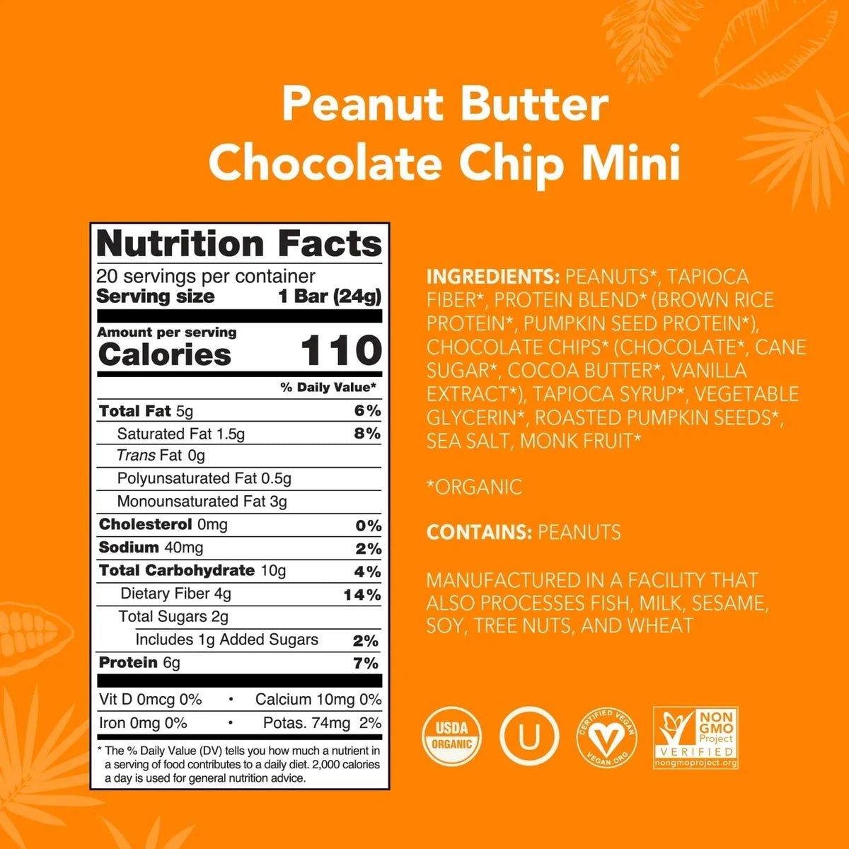 Peanut Butter Chocolate Chip - Mini Bars - A Better Snack for Every Day M2