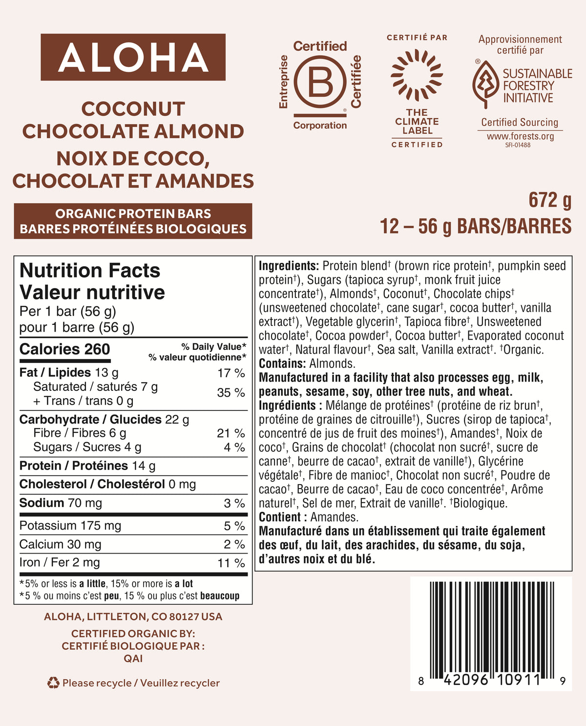 Coconut Chocolate Almond - Protein Bars (CAD) - Feel-Good Fuel for Any Routine B1