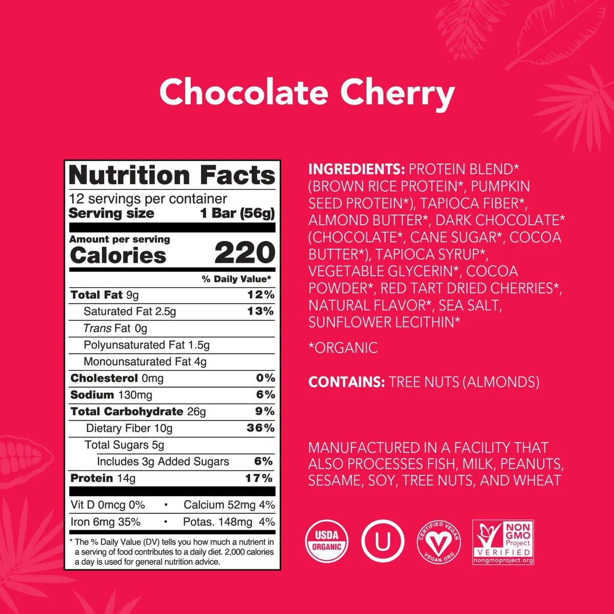 Chocolate Cherry - Protein Bars - A Better Snack for Every Day L5