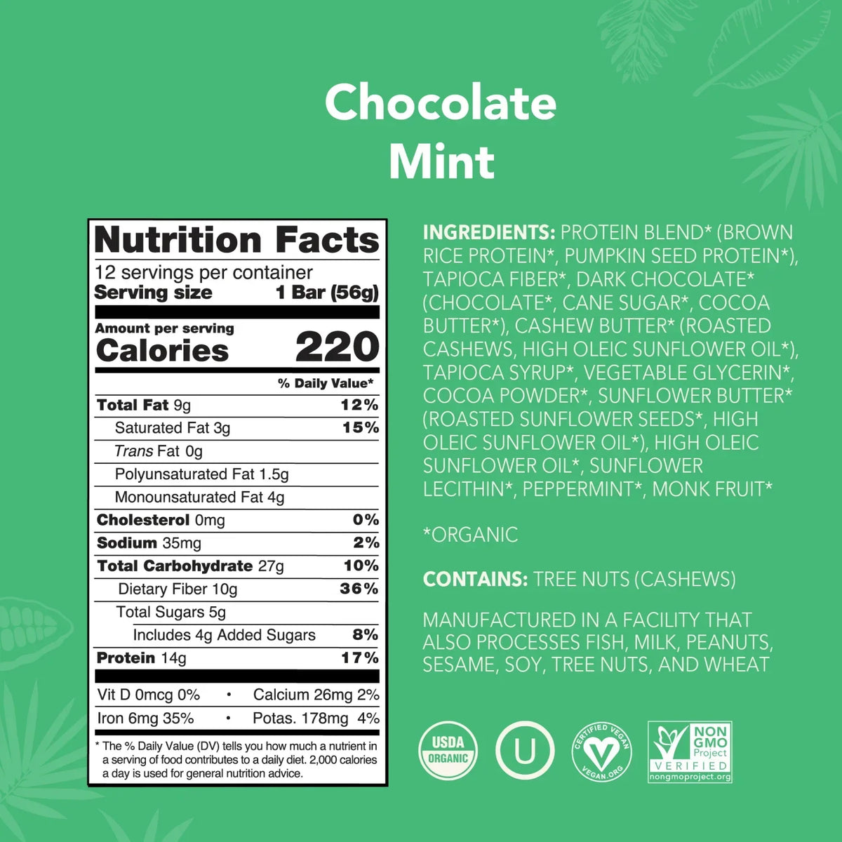 Chocolate Mint - Protein Bars - Clean Energy, Deliciously Made A4
