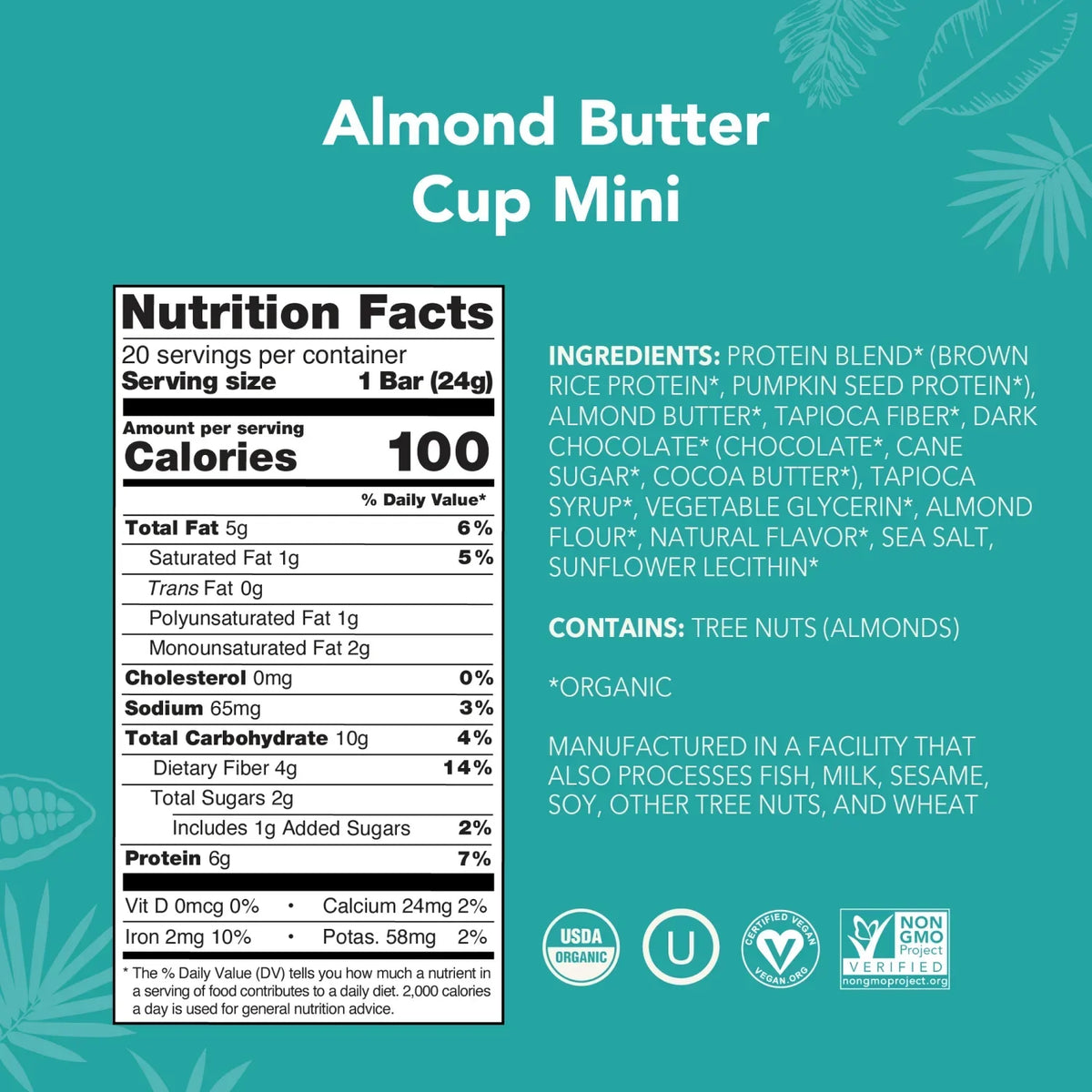 Almond Butter Cup - Mini Bars - Clean Energy, Deliciously Made M2