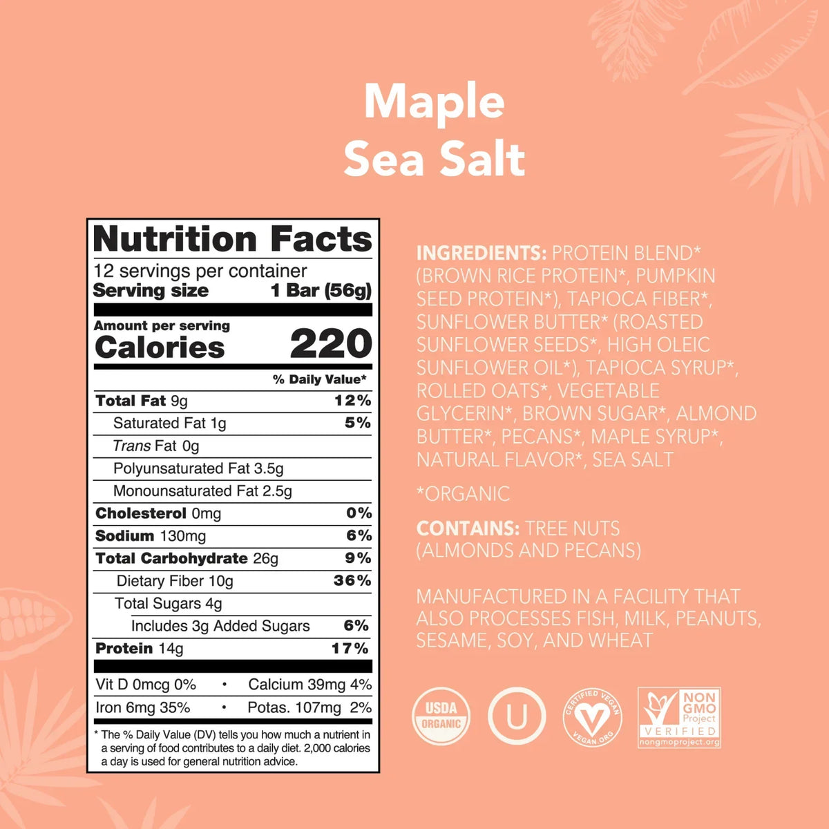 Maple Sea Salt - Protein Bars - Protein-Packed and Ready to Go L8